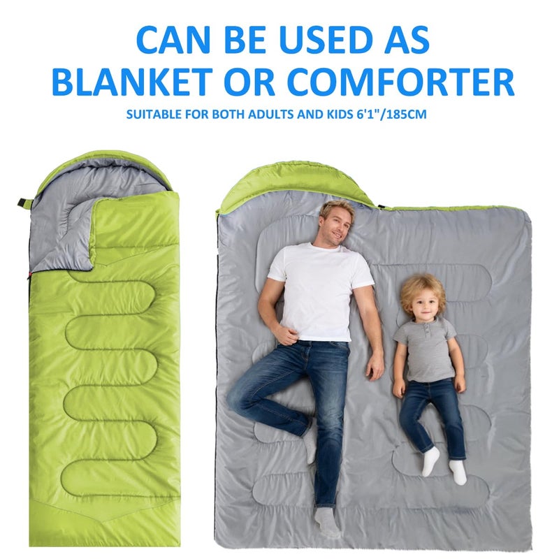 oaskys Camping Sleeping Bag - 3 Season Warm & Cool Weather - Summer Spring Fall Lightweight Waterproof for Adults Kids - Camping Gear Equipment, Traveling, and Outdoors - Image 3